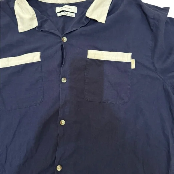 Urban Outfitters Navy and White Casual Shirt - Picture 4 of 4
